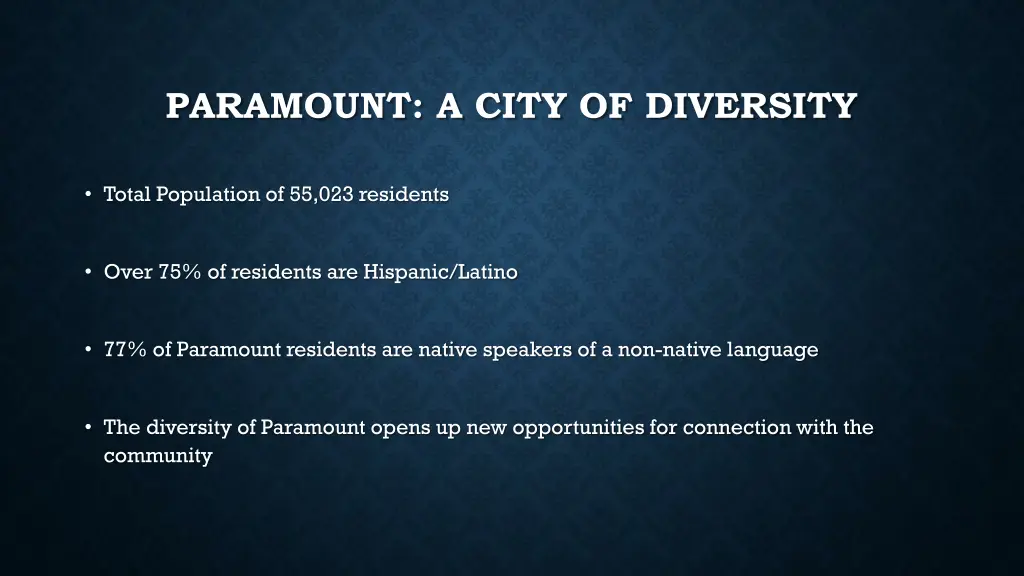 paramount a city of diversity