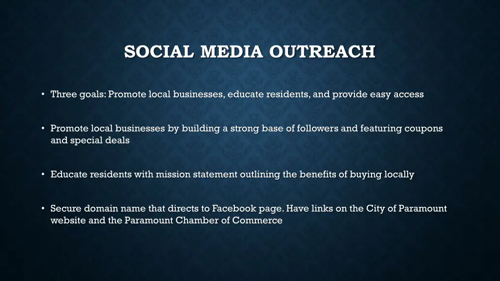 social media outreach