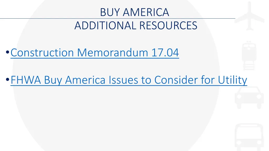 buy america additional resources