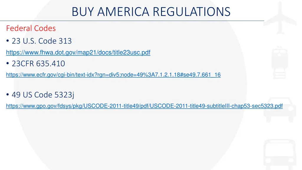 buy america regulations