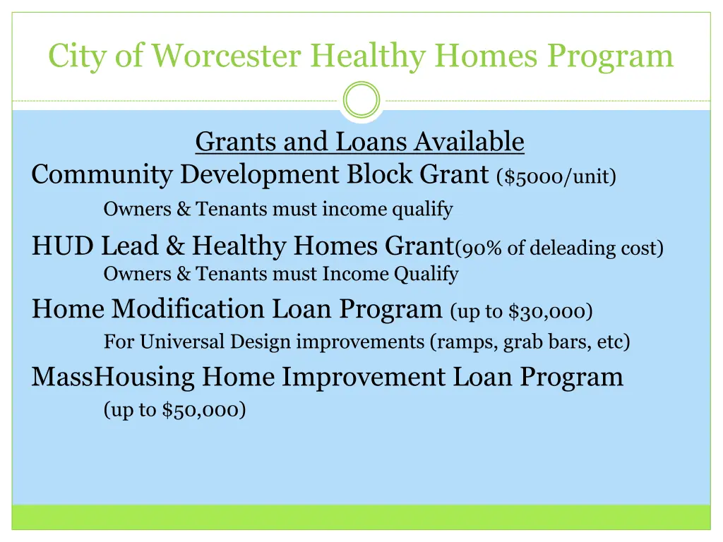 city of worcester healthy homes program