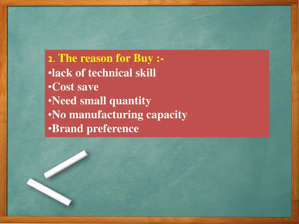 2 the reason for buy lack of technical skill cost