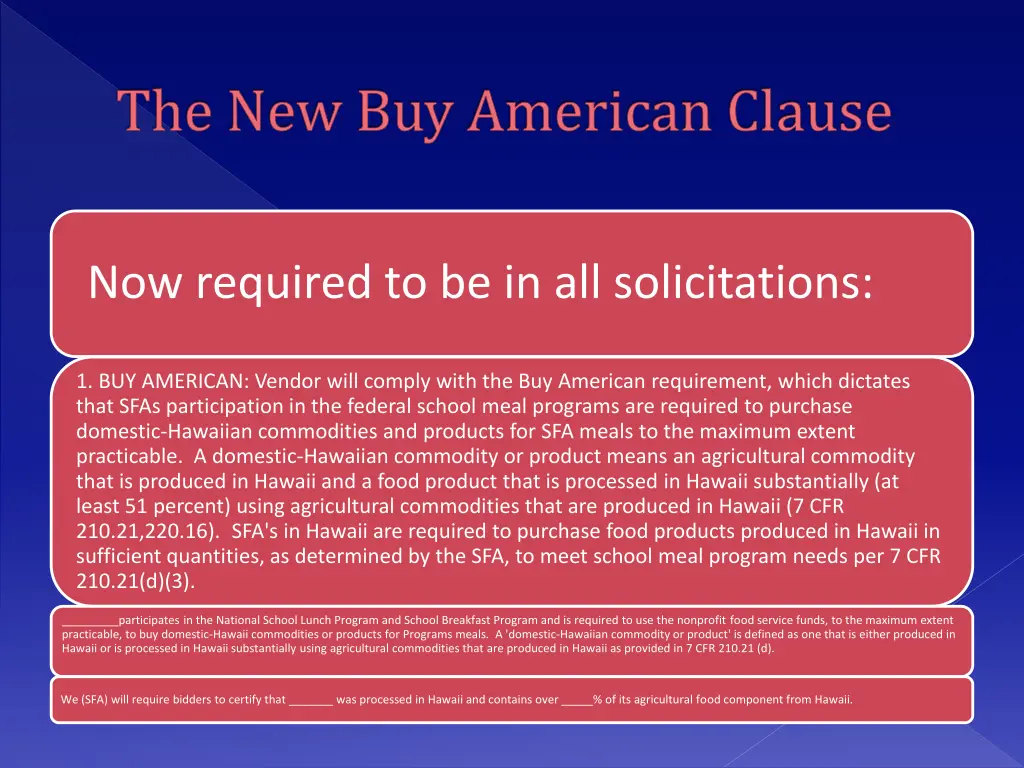 the new buy american clause