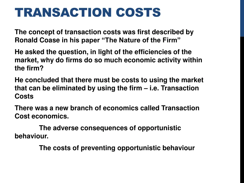 transaction costs