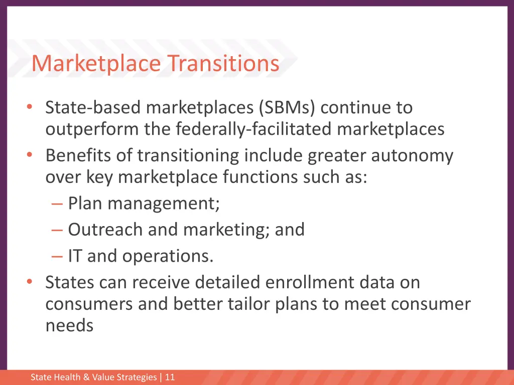 marketplace transitions