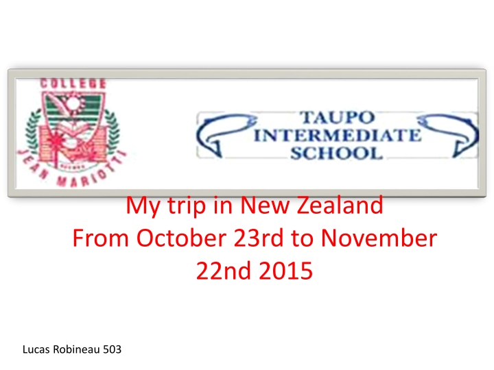 my trip in new zealand from october 23rd