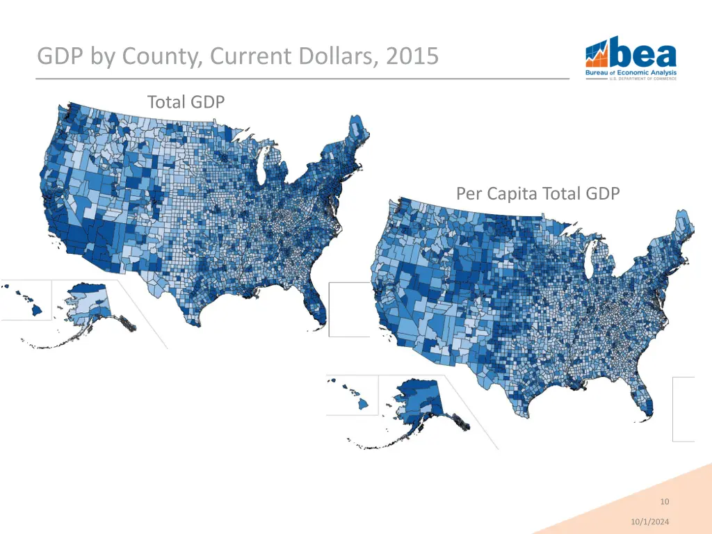 gdp by county current dollars 2015