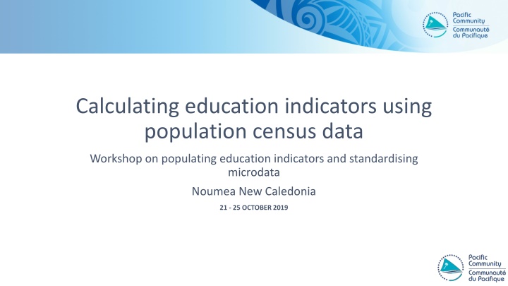 calculating education indicators using population