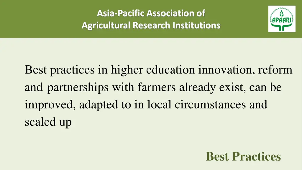 asia pacific association of agricultural research 3