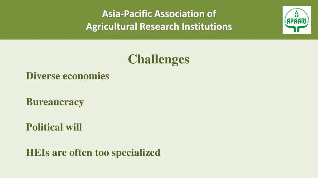 asia pacific association of agricultural research 5