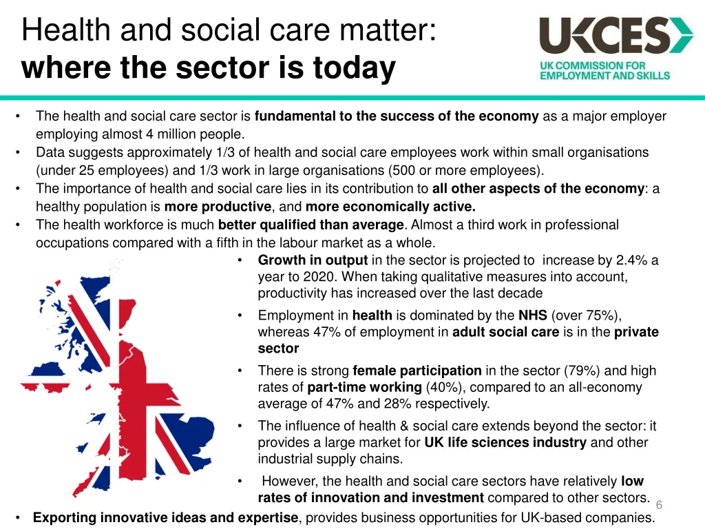 health and social care matter where the sector