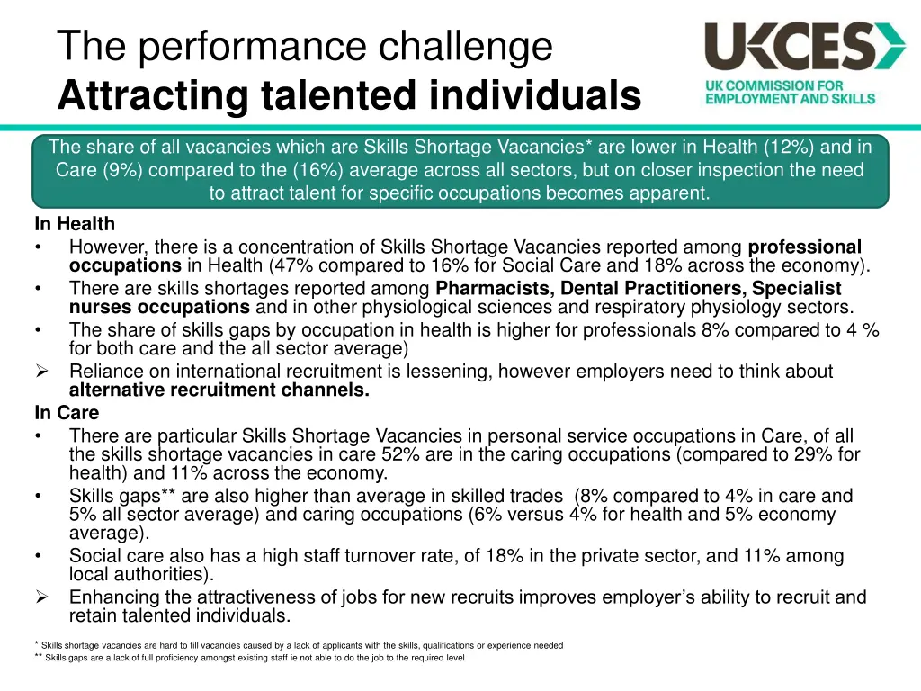 the performance challenge attracting talented