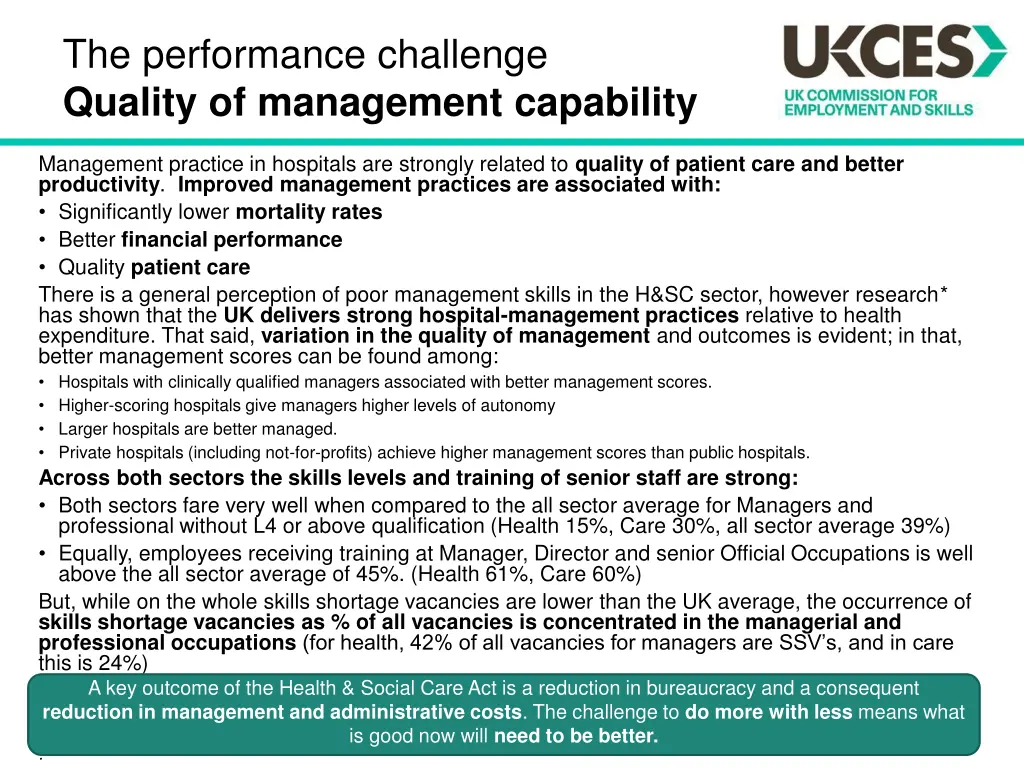 the performance challenge quality of management