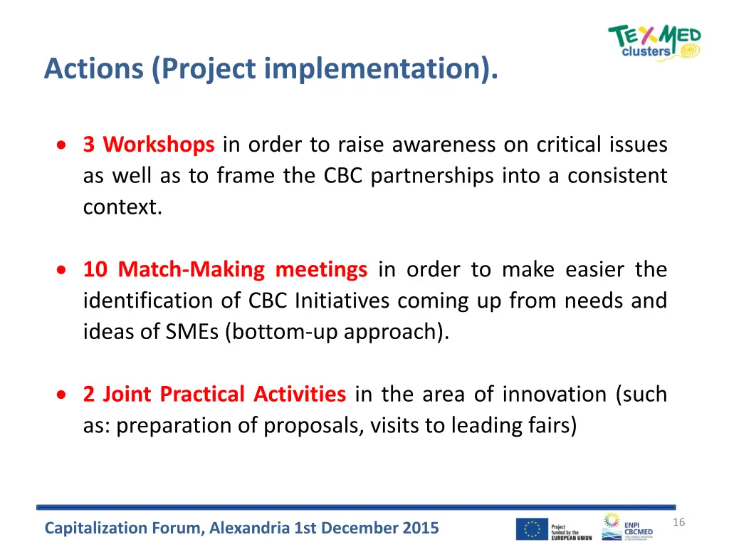 actions project implementation