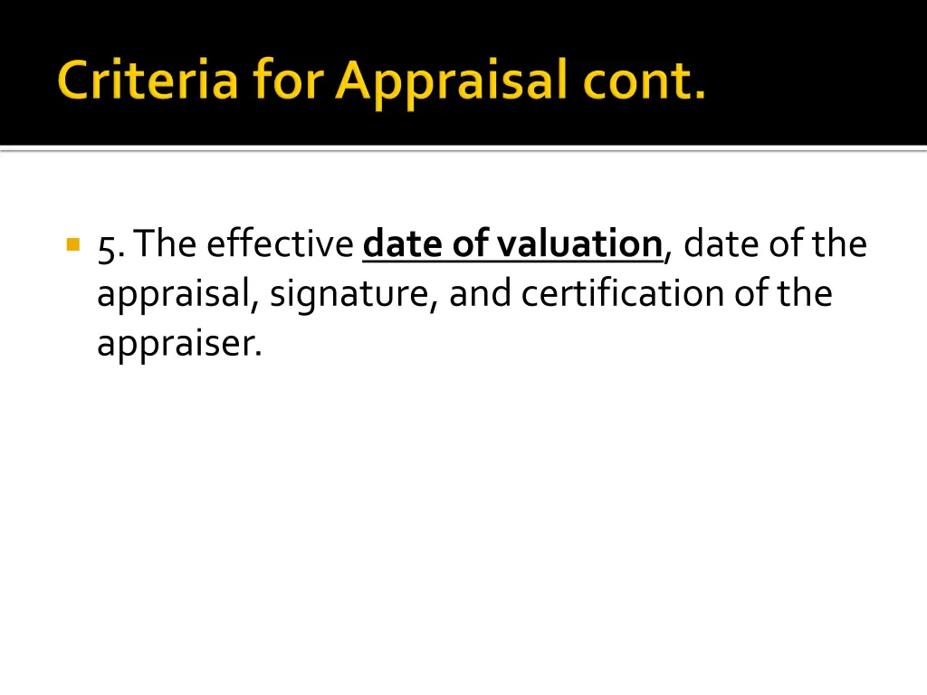 5 the effective date of valuation date