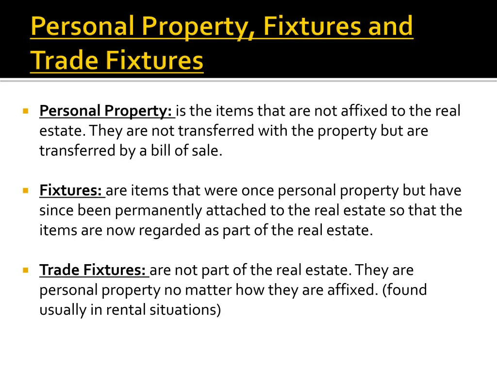 personal property is the items that