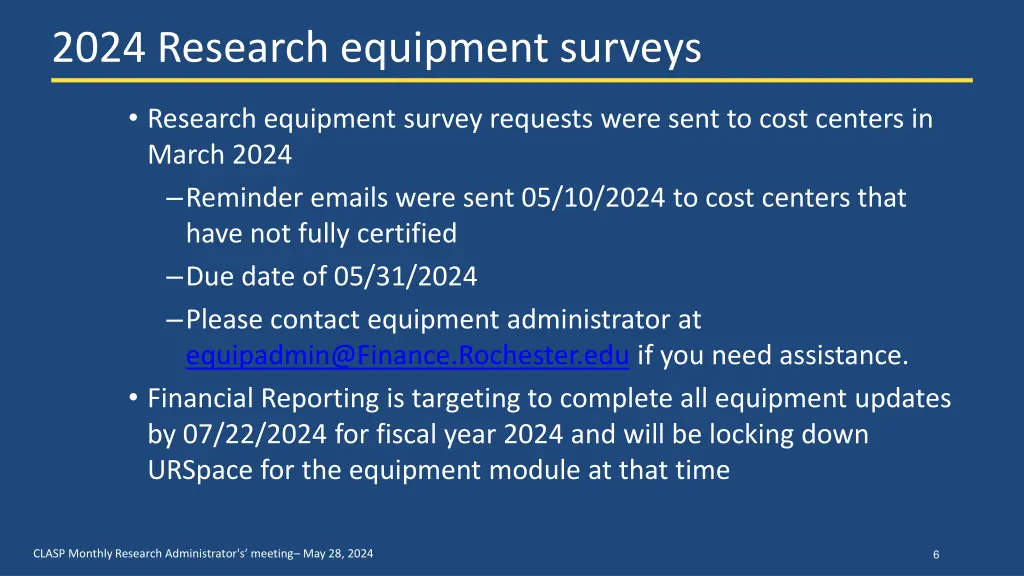 2024 research equipment surveys