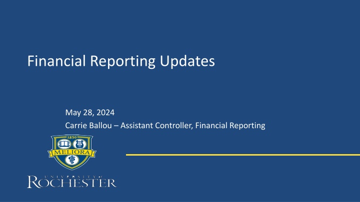 financial reporting updates