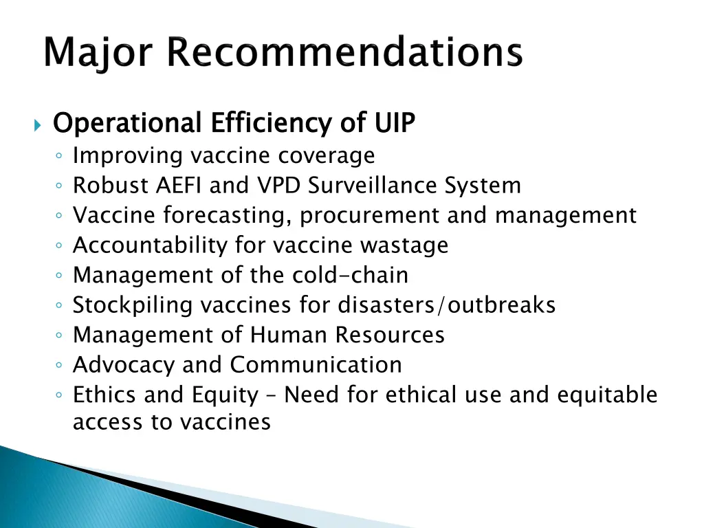 operational efficiency of uip improving vaccine