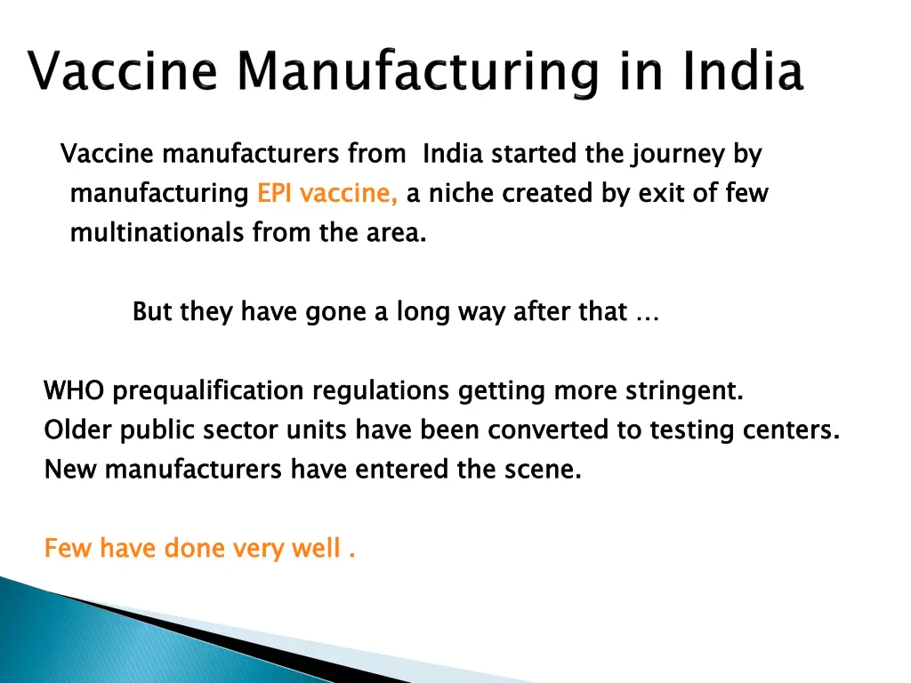 vaccine manufacturers from india started