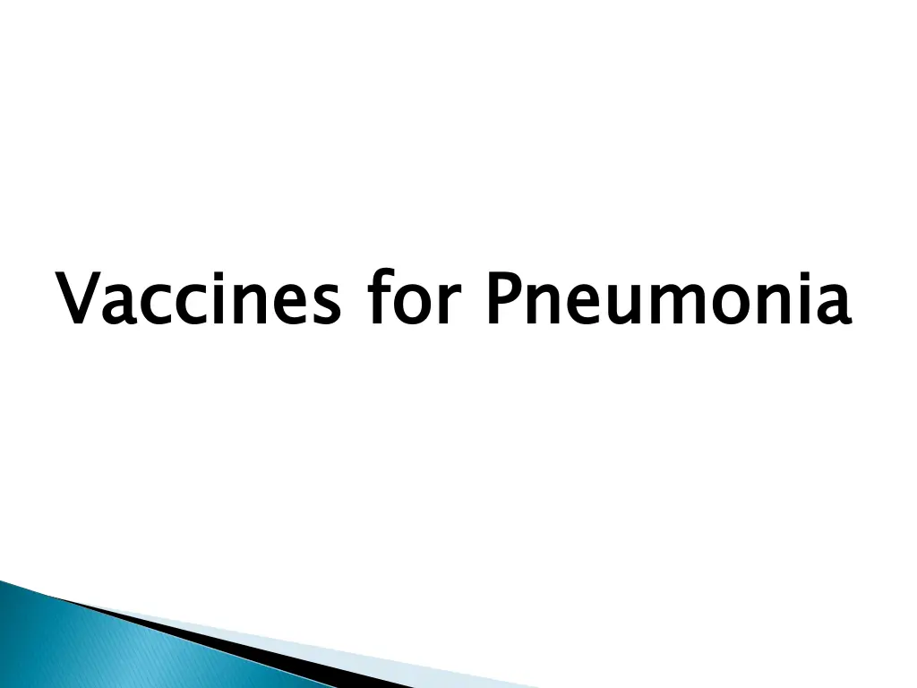 vaccines for pneumonia