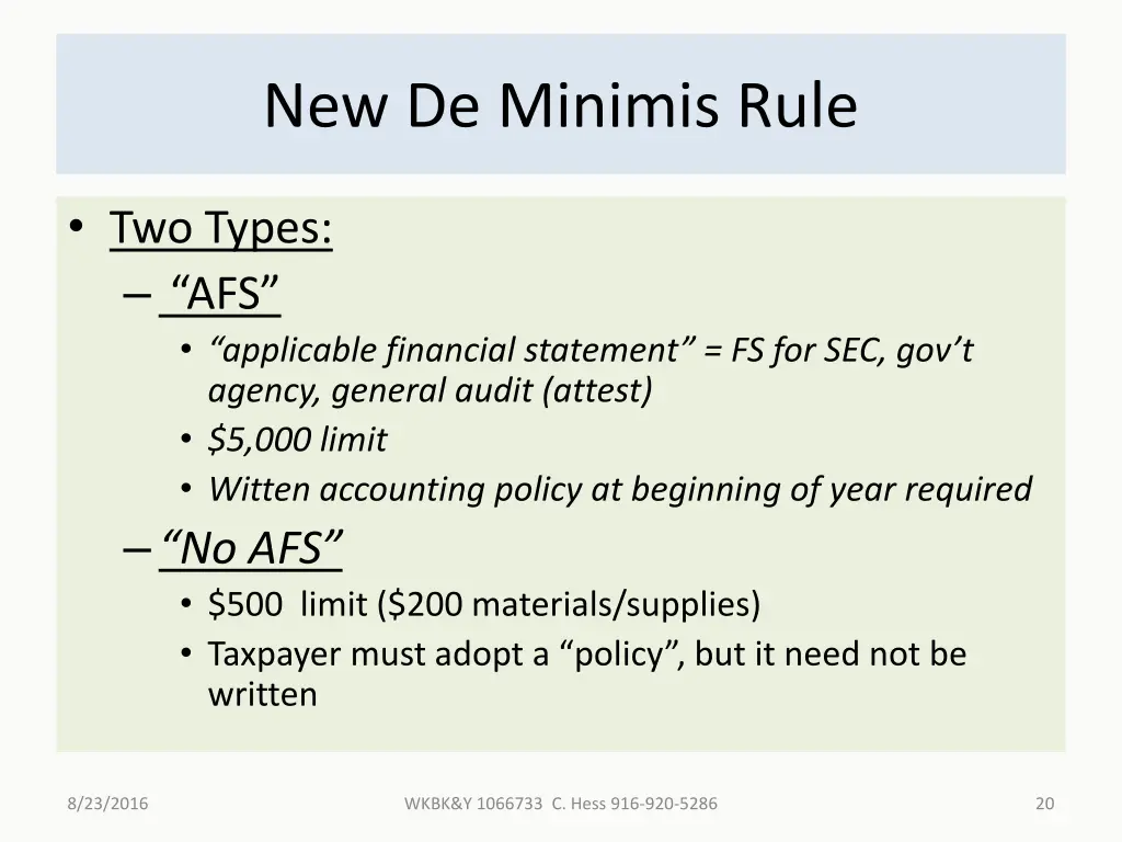 new de minimis rule 2