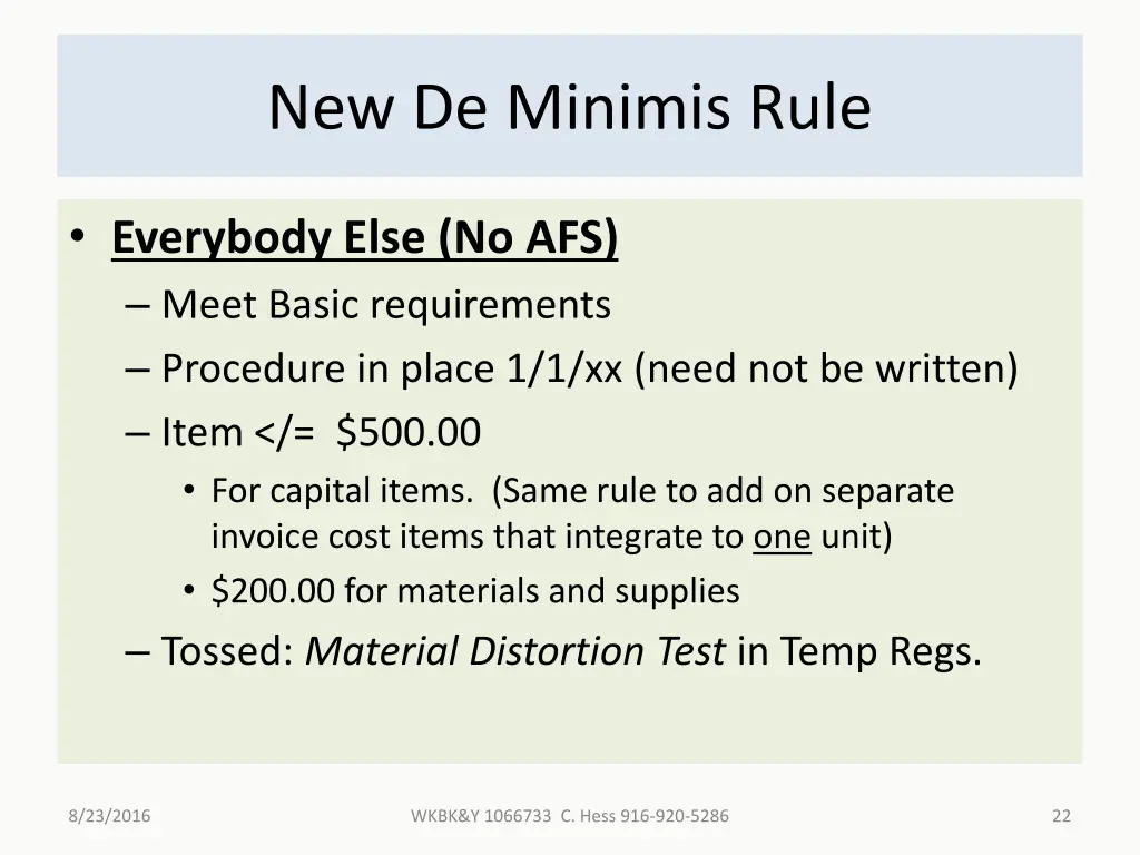 new de minimis rule 4