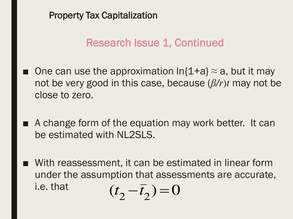 property tax capitalization property 25