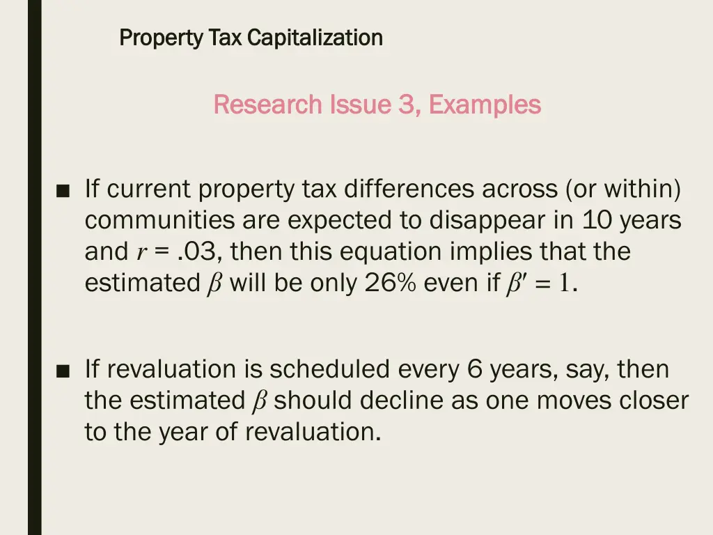 property tax capitalization property 31