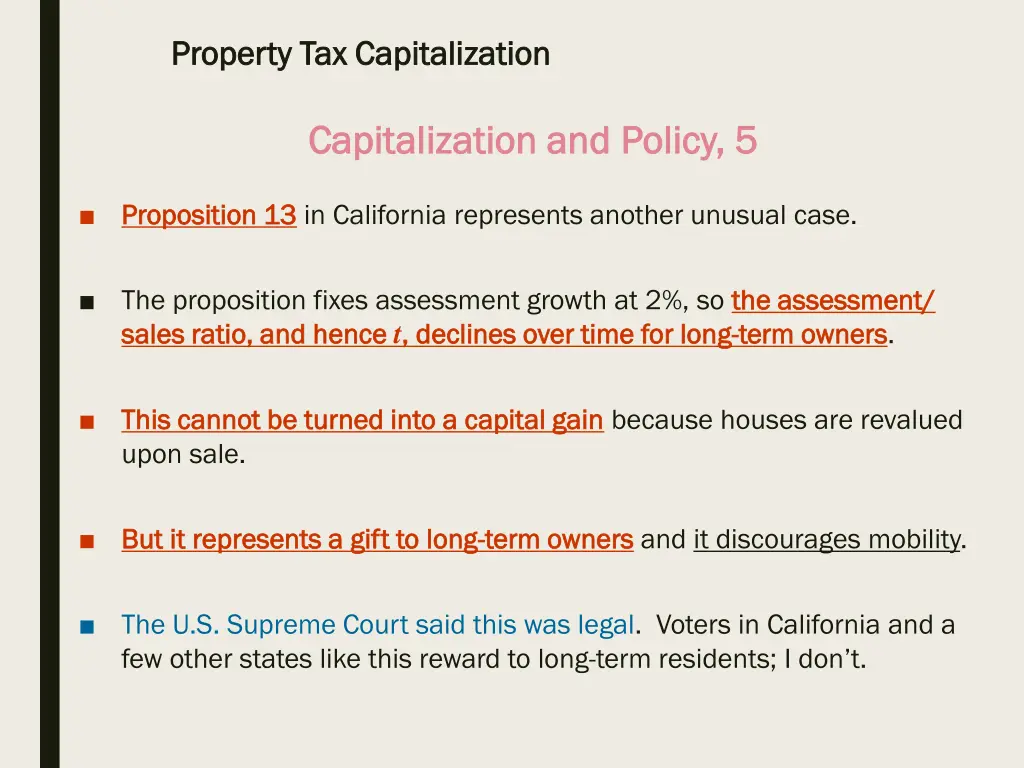 property tax capitalization property 48