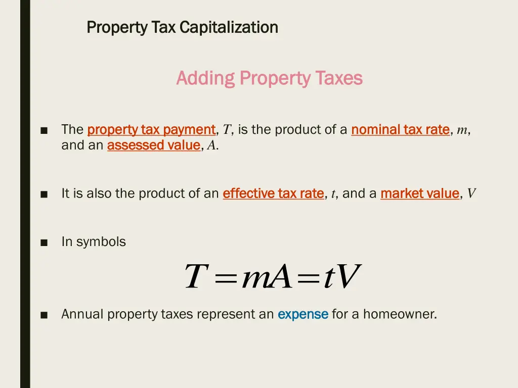 property tax capitalization property 7