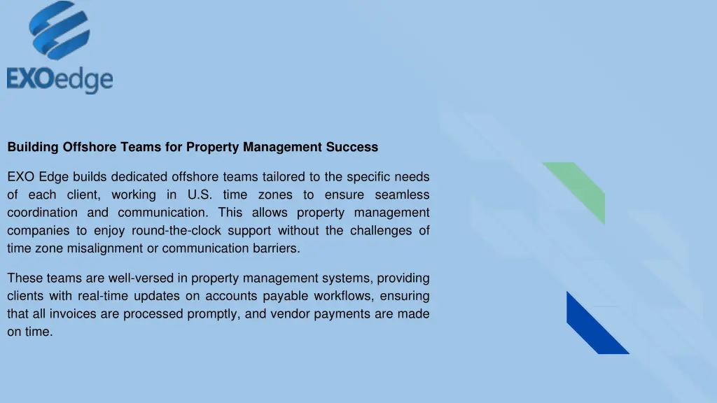 building offshore teams for property management