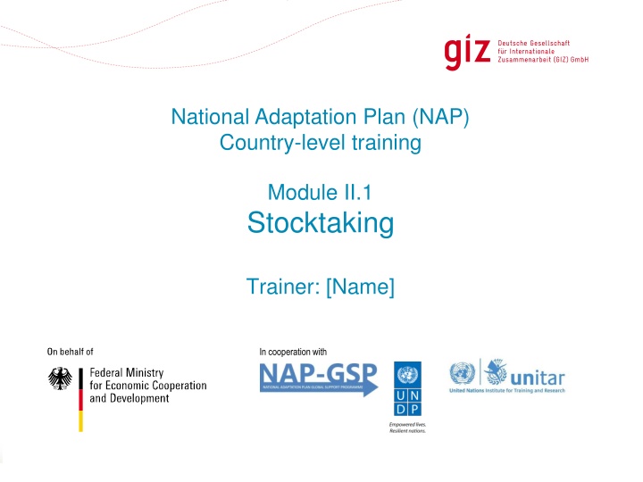 national adaptation plan nap country level