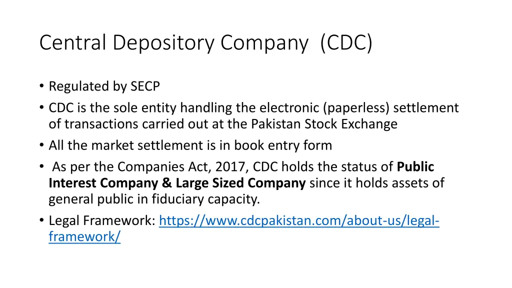 central depository company cdc