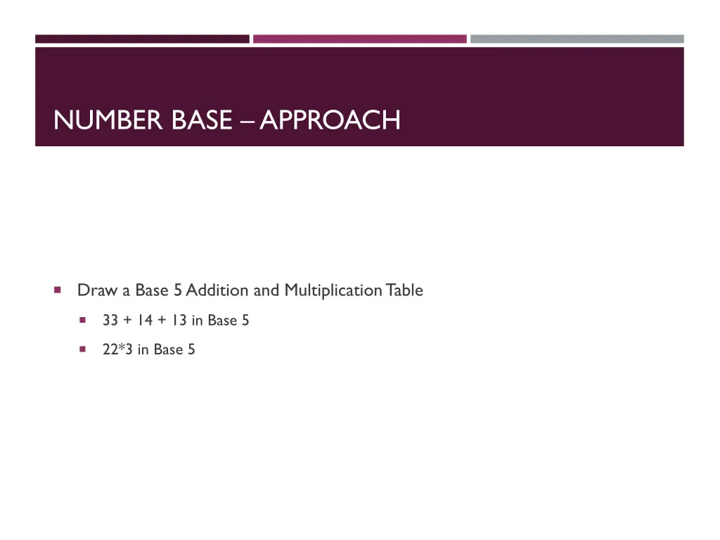 number base approach 3