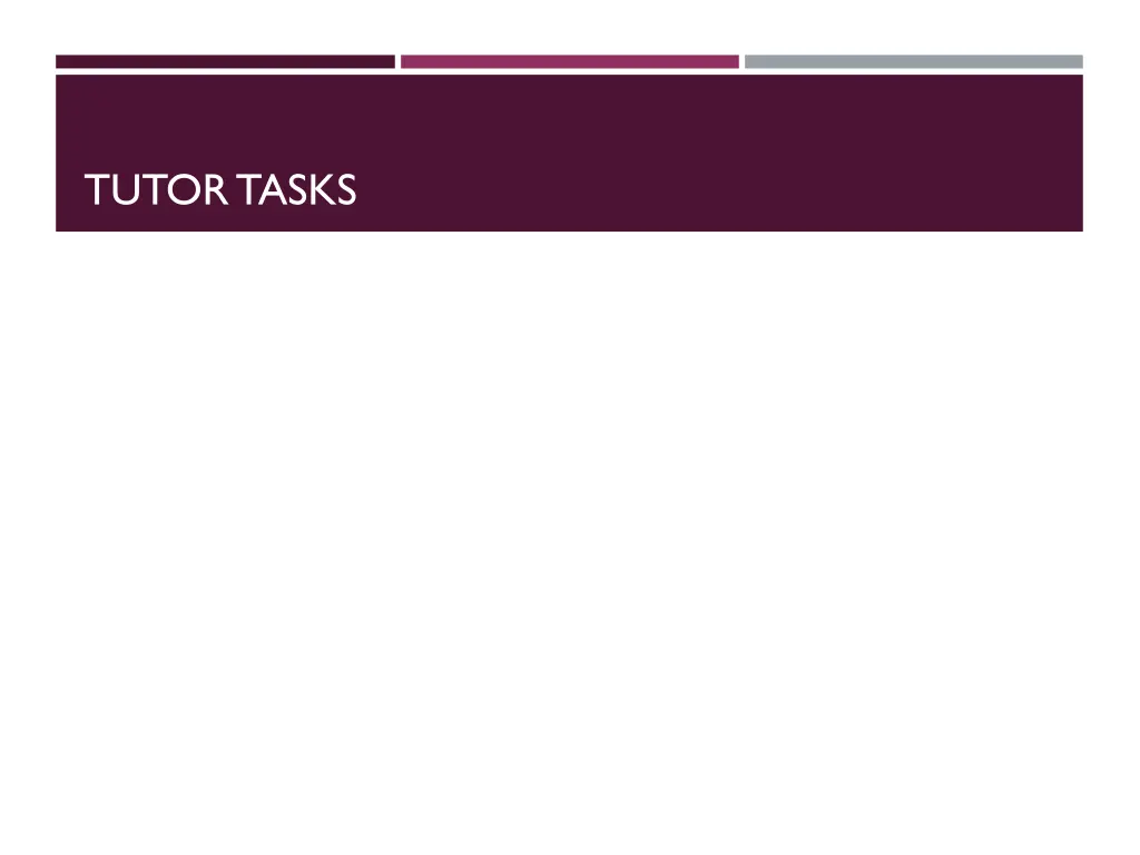 tutor tasks