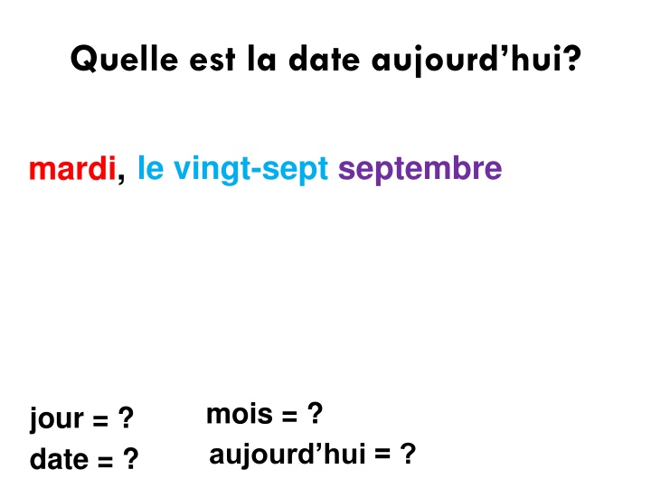 quelle est la date aujourd hui