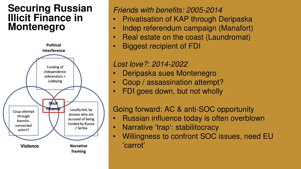 securing russian illicit finance in montenegro