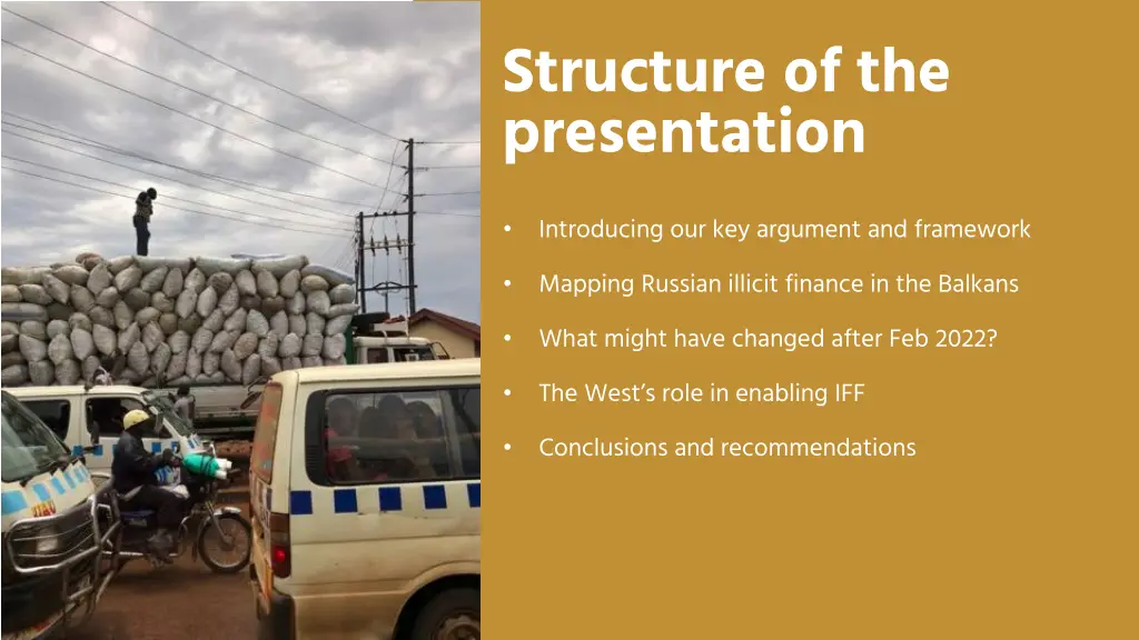 structure of the presentation