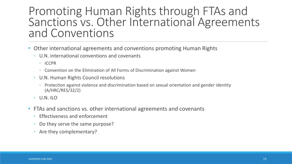 promoting human rights through ftas and sanctions