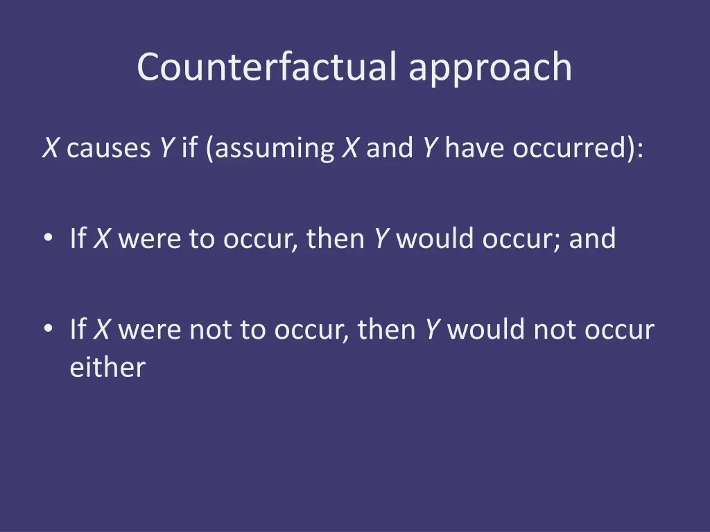 counterfactual approach 1