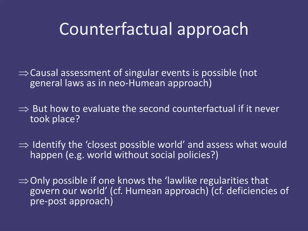 counterfactual approach 2