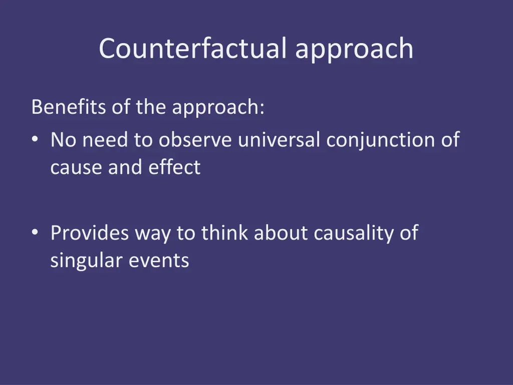 counterfactual approach 3