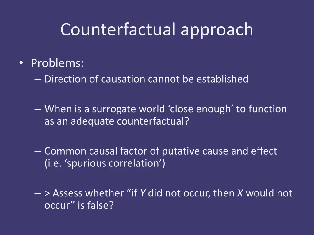 counterfactual approach 4