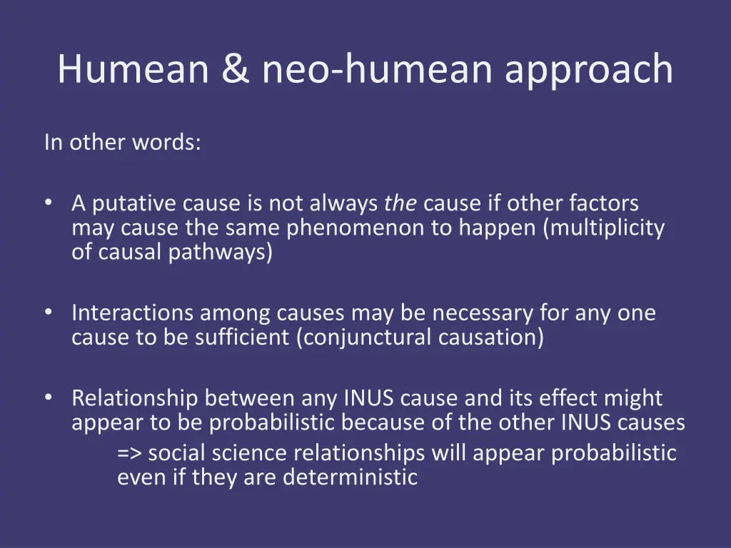 humean neo humean approach 4