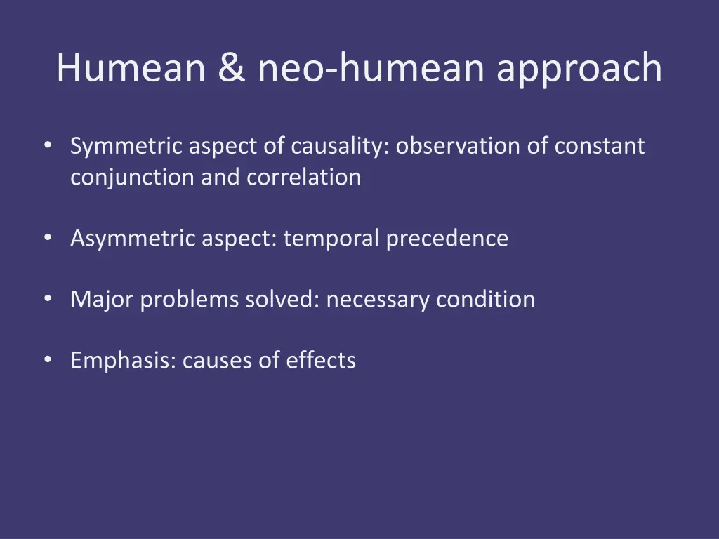 humean neo humean approach 6