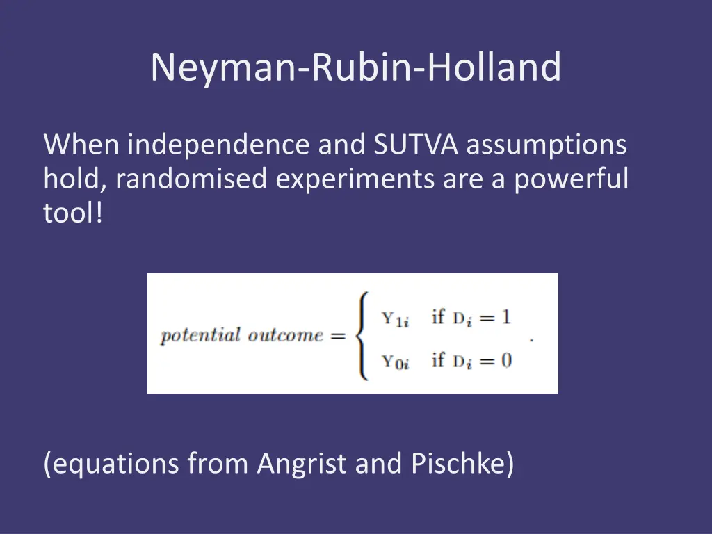 neyman rubin holland 3