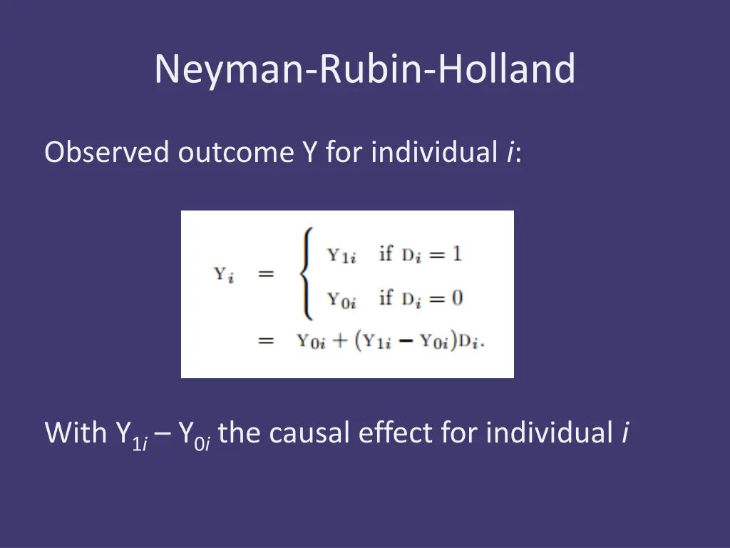 neyman rubin holland 4