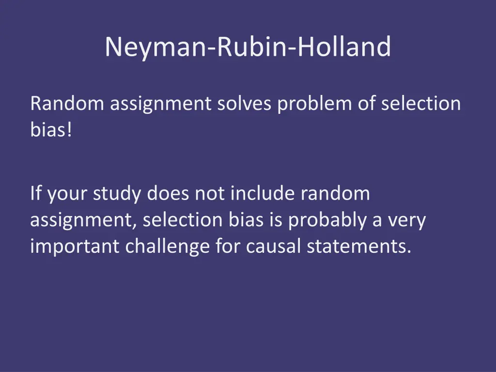 neyman rubin holland 7