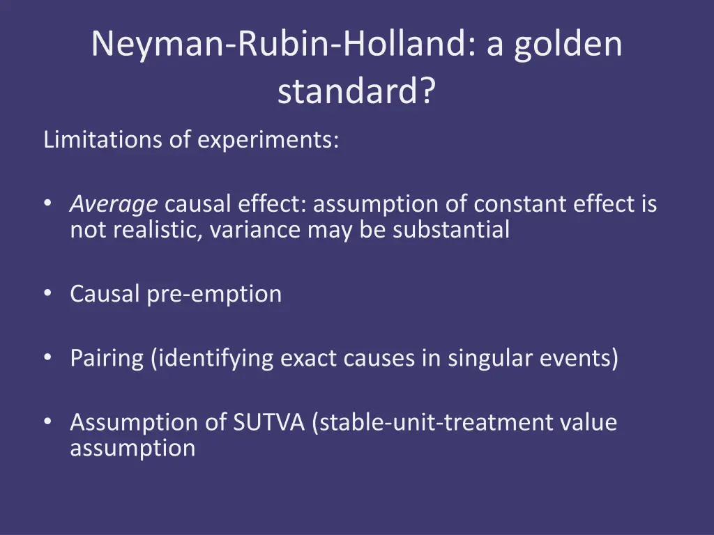 neyman rubin holland a golden standard 1